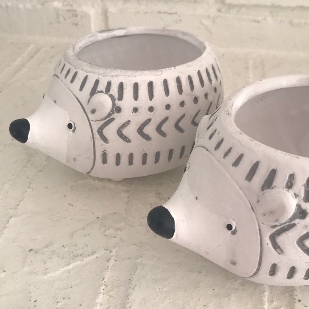Set of 2 Porcupine Planters NWOT - Picture 6 of 13